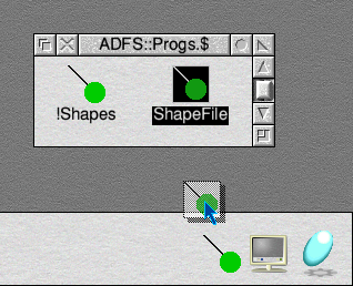 ... drag your file onto your icon ...